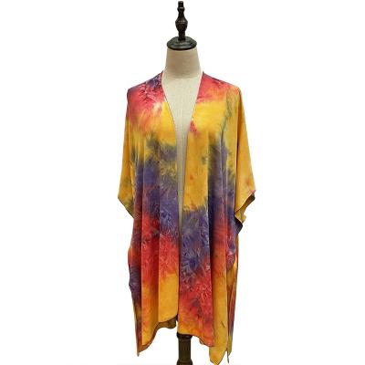 China Sweet Soft Feeling 2022 Fashion Beach Wear For Women Kimono Long Robe Flower Embroidery Boho Kimono Open-Front Beach Dresses Women Summer for sale