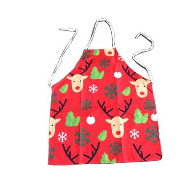 China Durable Christmas Ornaments Cloth Printing Old Man Christmas Apron Restaurant Bar Party Christmas Holiday Apron for sale