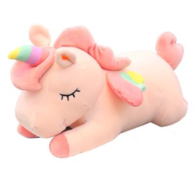 China Amazon Amazon Unicorn Stuff Toy Rainbow Pink Small Eco-Friendly Hot Selling Unicorn Plush Toy For Baby White Kids for sale