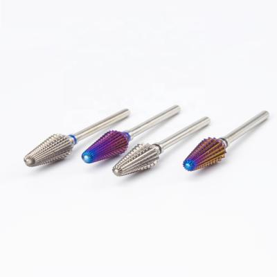 China Use for Nail Drill Machine Safety Professional Safety Tornado Pedicure Manicure Purple Nail Dril Bit Carbide Tungsten for sale