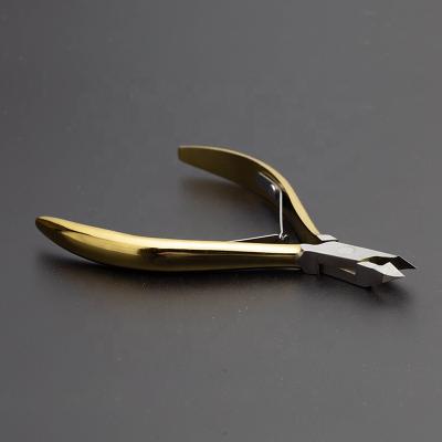 China cut nail cuticle & Professional Nail Cuticle Nipper Stainless Steel Rose Gold Double Spring 6.5mm Nail Callus 16 Custom Manicure for sale