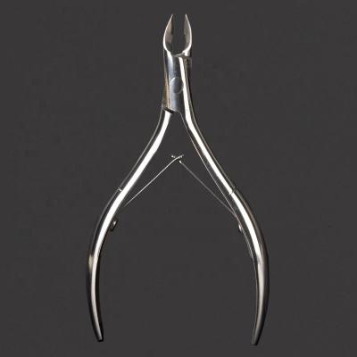 China Custom Cuticle Stocked Double Spring 6mm Stainless Steel Nail Nipper Sharpener Silver Jaw 16 Round Head for sale