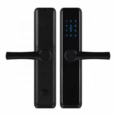 China Aluminum Alloy Lock E-Keys and Keyless Electronic IC Card Password Smart Access with Emergency Key for Hotel Apartment Home Door Lock for sale