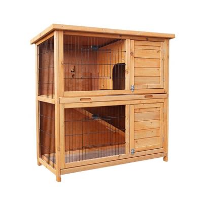 China Factory direct sales breathable outdoor cheap wooden rabbit house cage pet house for sale for sale