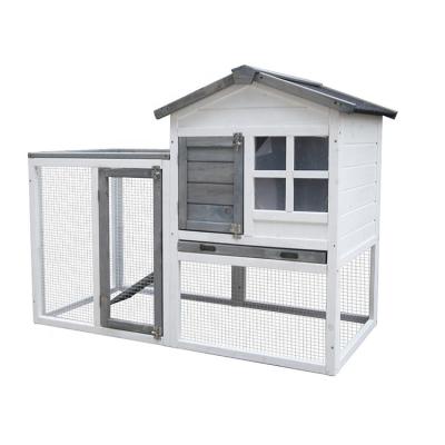 China Factory direct sales breathable with running cage and climbing ladder rabbit hutch wooden pet house for sale for sale