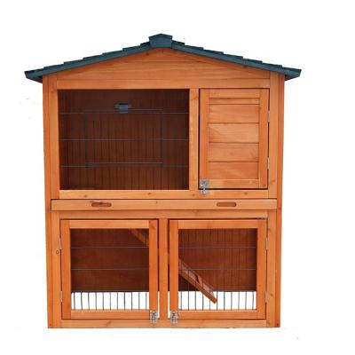 China Breathable Factory Wholesale Custom Design With Waterproof Roof Rabbit House Wooden Cheap Pet Cage For Sale for sale