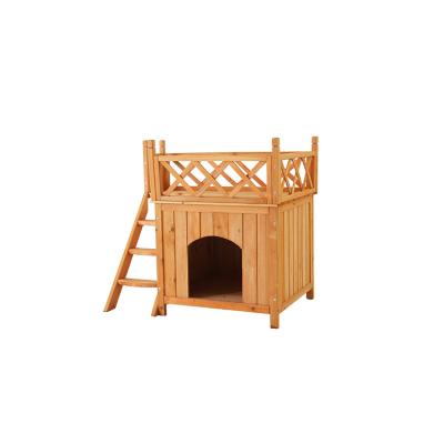 China Viable Customized Design Indoor And Outdoor Wooden House Pet Kennel With Rooftop For Sale for sale