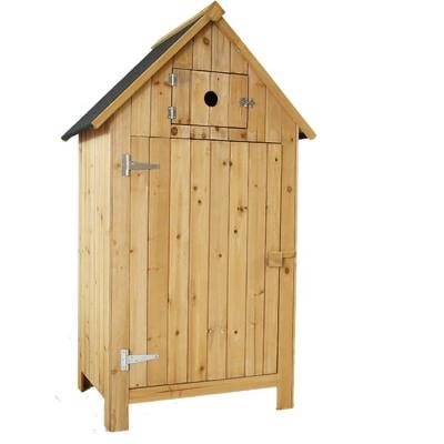 China Factory easily assembled custom design cheap outdoor wood storage crate gardening toolst storage cabinet for sale for sale