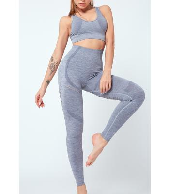 China 2021 Wholesale Breathable Seamless Fitness Yoga Workout Set Women's Active Wear Gym Yoga Set Women Leggings for sale