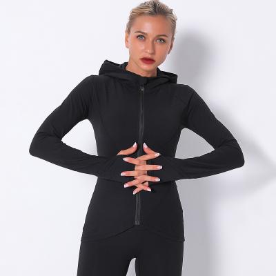 China Wholesale custom viable zipper hoodies hign quality sports women yoga jacket hoodie for sale