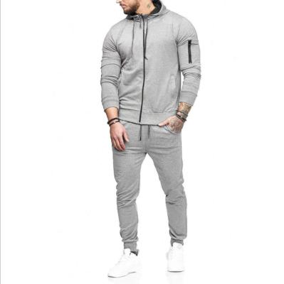 China 2021 Breathable Autumn And Winter 2 Piece Men's Gym Fitness Workout Long Sleeve Hoodies Plus Size Mens Hoodies for sale