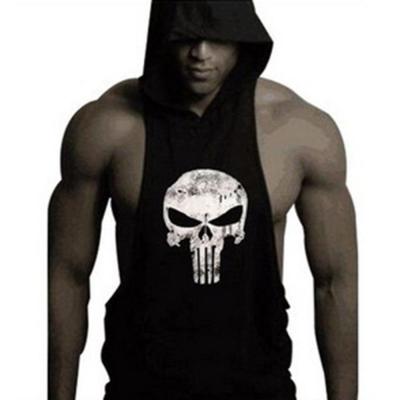 중국 Anti-Wrinkle Mens Workout Gym Clothing Sports Bodybuilding Stringer Muscle Cut Off T-shirt Men's Sleeveless Hoodie 판매용