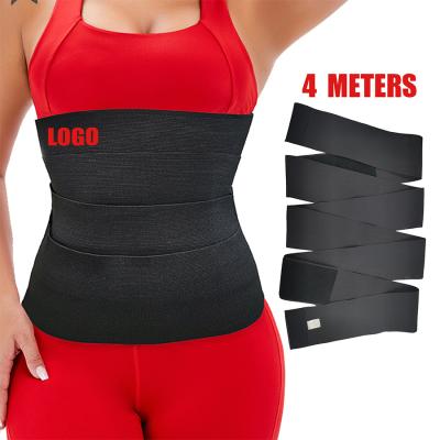 China Antibacterial Women Tummy Control Sports Waist Trimmer Fat Burning Band Slimming Belt Bandage Wrap Waist Trainer for sale