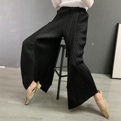 China FXZ QUICK DRY Miyake pleated pants plus size pleats women pants new design female loose wide leg pants please for sale