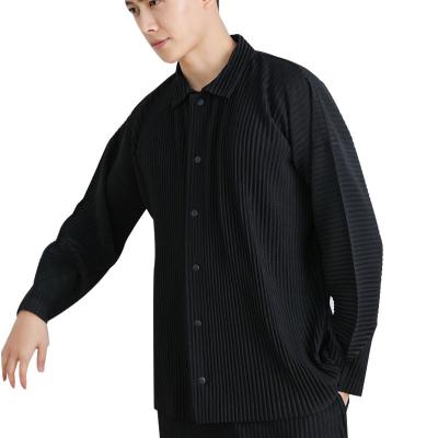 China FXZ QUICK DRY Miyake pleated clothing 2021 men's spring and autumn all-match men's top pleated shirt jacket loose cardigan shirt for sale