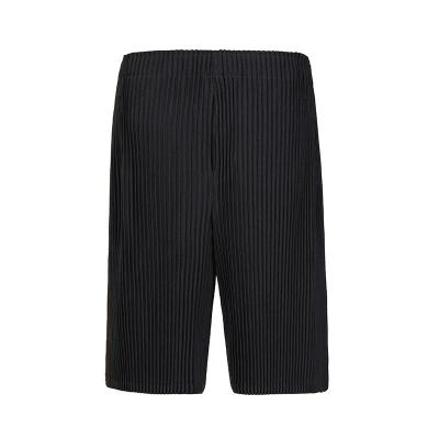 China FXZ Miyake Men's Summer Fashion Straight Pants Casual Pleated QUICK DRY Shorts New High-waisted for sale