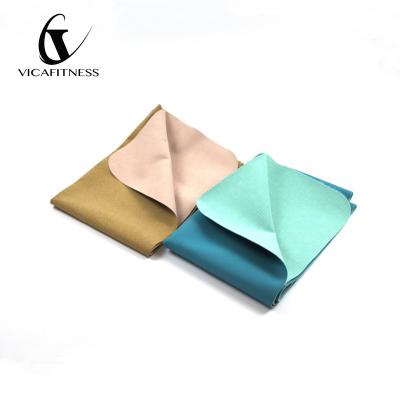 China Eco-friendly& High Quality Hot Selling Amazon Foldable Sweat Absorbent Microfiber Yoga Custom Printed Towel Non Slip Suede Pilates Yoga Mat for sale