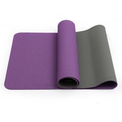 China Two Color Tone Elastic Band Yoga Mat With Hole for sale