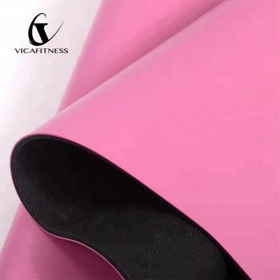 China Low MOQ Elastic Women Use Custom Logo Black Eco PU PVC Rubber Yoga Mat for sale