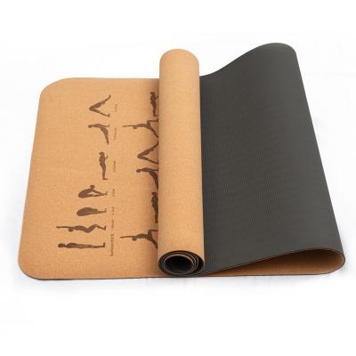 China Eco-friendly natural orginic training high qutaliry elastic Cork Yoga Mat For Pilates for sale