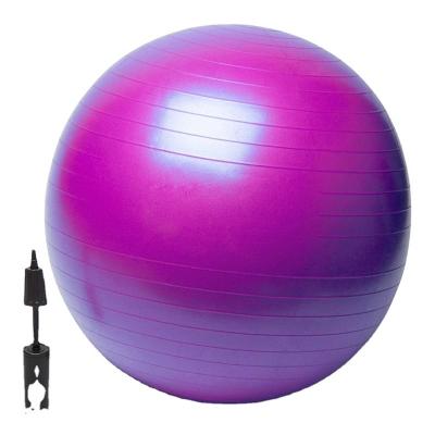 China 2022 Customs Logo Exercise Gym Burst Exercise Comfortable Stability Swiss Pvc Balance Trainer Pvc Yoga Ball for sale