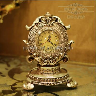 China Europe Wholesale Europe Baroque Clock in Resin Crafts for Home Bar Decoration for sale