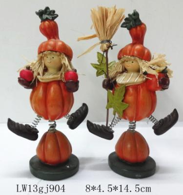 China Europe RESIN HOLIDAY THANKSGIVING HOME GARDEN DECORATION PUMPKIN BABY CAR TREE CHICK CORN SUNFLOWER JACKSTRAW BLESS HARVEST OWL STATUE for sale