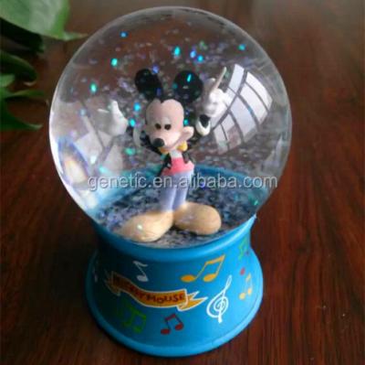 China Best Selling Asia Cartoon Mickey Mouse Snow Globe Customize Christmas Water Globe For Gift for sale