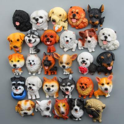 China China 2019 NEWLY DESIGNED ALL KINDS OF BEAUTIFUL LITTLE COLORFUL COLORFUL CHEAP CREATIVE LITTLE RESIN PET PUPPY FRIDGE MAGNET for sale