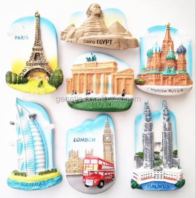 China China High Quality Perfect Workmanship Unique Creative Unique World Famous Egpt Moscow Paris London Dubai Malaysia Fridge Magnet for sale