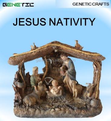 China RELIGIOUS NATIVITY JESUS ​​LIGHT STORY LED BIBLE CRAFTS Europe BIRTHPLACE POLY CRAFTS RESIN for sale