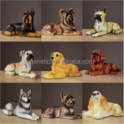 China Europe hot selling high plain of the world famous dogs dog in resin crafts for home decoration for sale