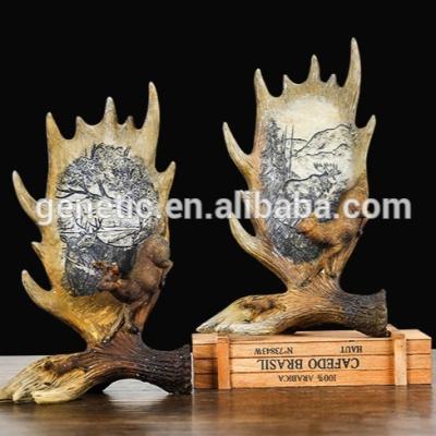 China NEW CHINA DESIGN HOME DECOR NATURE RESIN MILU RESIN DEER HORN for sale