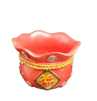 China WHOLESALE RED TABLETOP GIFT FIGURINE DECOR FACTORY STORAGE BOX FORTUNE CHINA RESIN PENCIAL SOUVENIR BOX for sale