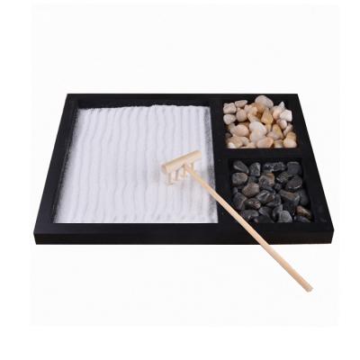 China 2021 China NEW DESIGN HOT SALE RESIN ZEN SAND GARDEN WITH ROCK KIT FOR TABLE DECORATION GIFT KEEPSAKE LIGHT CUSTOM LUXURY for sale