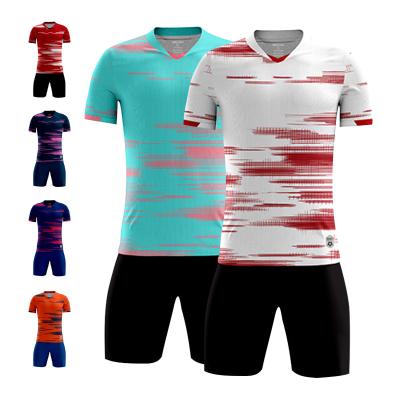 China Custom Breathable Quick Dry Soccer Uniform Logo Sets Football Wear Soccer Jersey Football Suit Tank Top Team Name for sale