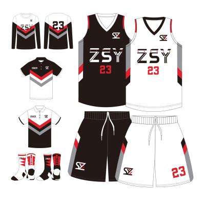 China Custom Antibacterial Mesh Basketball Vest Breathable Kids Basketball Set Sublimated Design Youth Basketball Uniforms Customization for sale