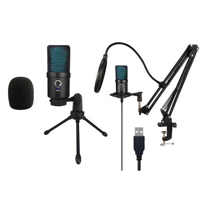 China Handheld Microphone USB Plug&Play Computer Microphone, Professional PC Studio MIC with Tripod for Game, Streaming for sale