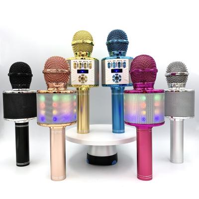 China DS898 private new wireless karaoke microphone factory headset microphone pattern child host live broadcast microphone for sale