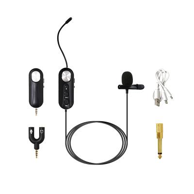 China Lavalier Microphone 2021 Update Lavalier Wireless Microphone System, UFH Wireless Lapel MIC with 3.5mm Receiver for PC, Phone for sale