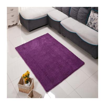 China CLASSIC Plush Chenille Rug Floor Mat Tea Table Rug Bedroom Solid Color Rug for sale