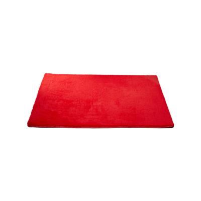 China CLASSIC Custom Modern Silk PV Fleece Carpets Rectangular Red Rug Carpet for sale