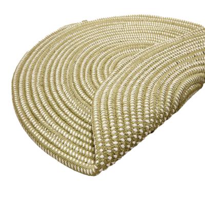 China CLASSIC Green Thick Grass Carpet Round Rope Knitted Rugs Floor For Bedroom for sale