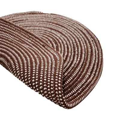 China CLASSIC Large Coffee Color Washable Carpet Rope Knitted Blankets Floor Modern Round Rugs And Blankets For Home for sale