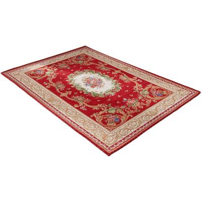 China CLASSIC Crimson Jacquard Rug Classic Needle Punch Sofa Rugs For Home for sale