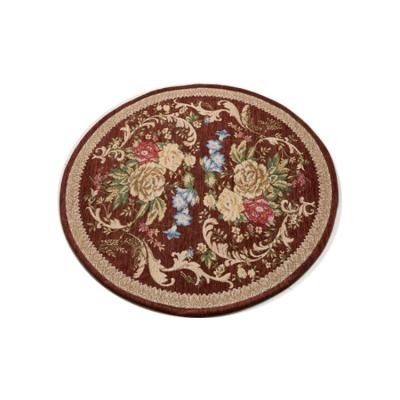 China Chinese Style CLASSIC Flower Pattern No Glue Round Carpet Living Room Tea Table Mat for sale