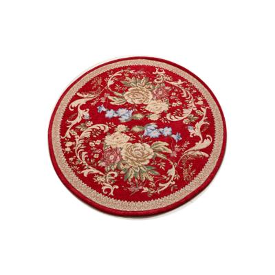 China CLASSIC Exquisite Flower Pattern Jacquard Carpet Circular Indoor Jacquard Floor Mat for sale