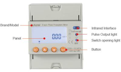 중국 10 ((60)A 230V 50HZ 단일 단계 킬로와트 시간 미터 / Din Rail 스마트 미터 ADL100-ET 판매용