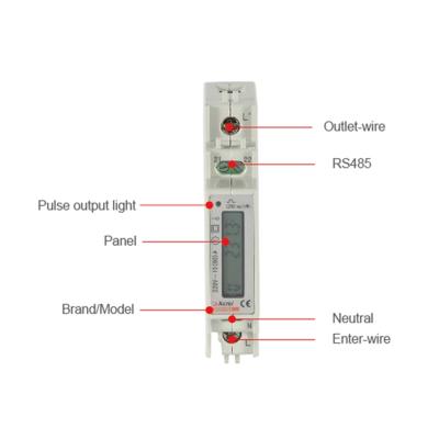 China Acrel ADL10-E Eenfasige DIN Rail Energy Meter-invoerstroom 10 ((60)A LCD Display éénfasige energiemeter-gegevenslogger Te koop