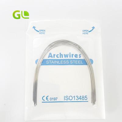 China Round& GL Health Material Stainless Steel Rectangular Wire / Round Dental Orthodontic Wire Product for sale